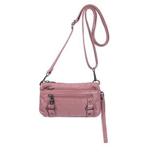 8119 Triple Zip Crossbody Purses Small Crossbody Bags Cell Phone Purse Soft